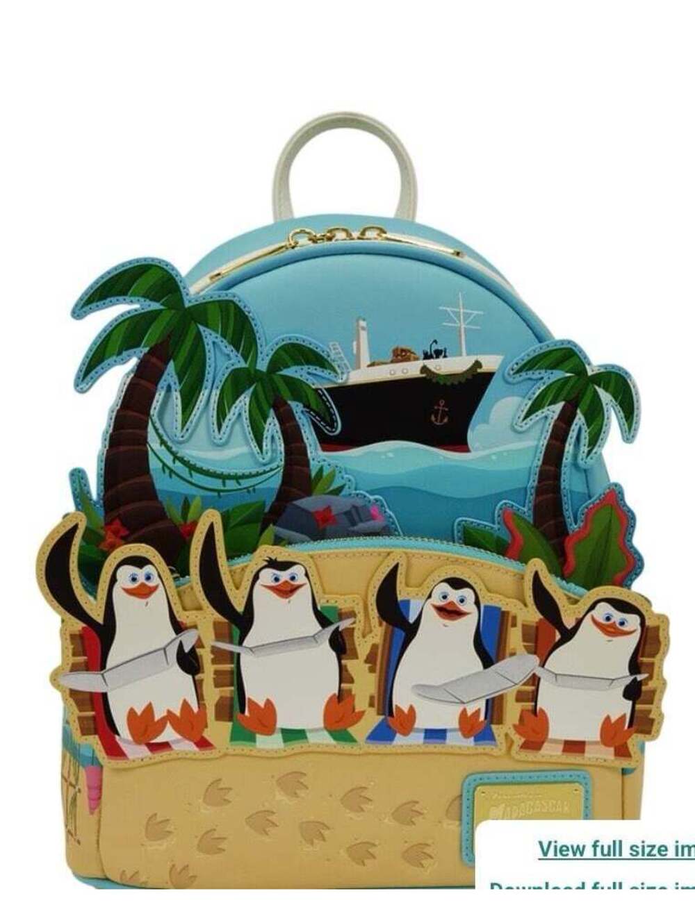Loungefly Madagascar Penguins Beach Mini Backpack